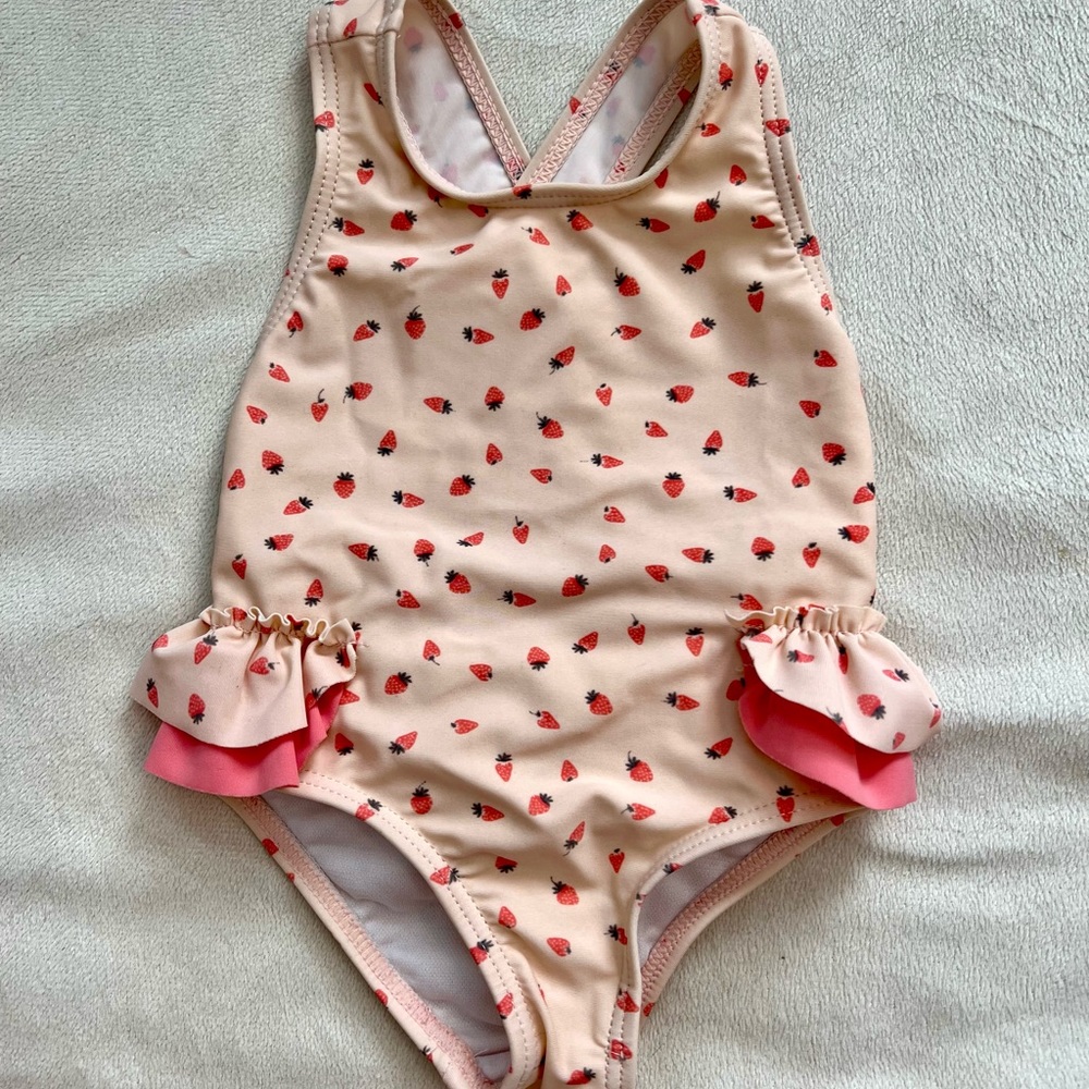 Jessica Simpson 3-6 month swimsuit with strawberries
